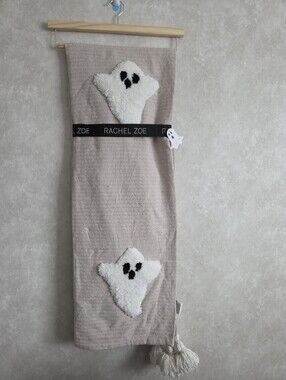 Rachel Zoe Halloween Ghost Blanket Throw Khaki Tan Color
